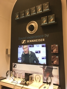 Sennheiser products for sale in the Pink Floyd gift shop